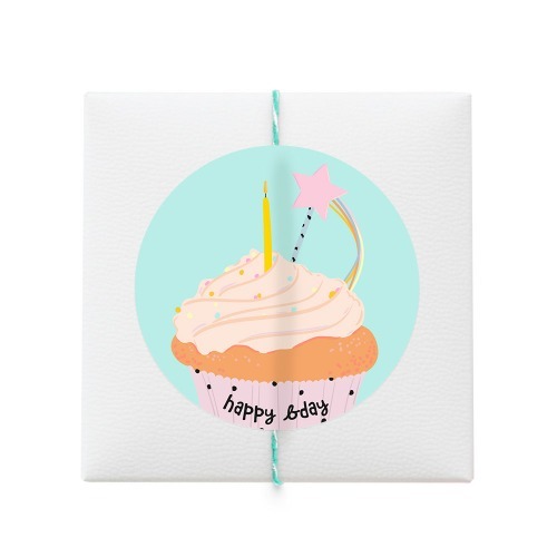 컵케이크 생일 라벨 (200개)